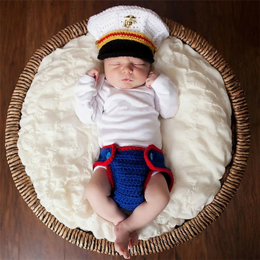 Beautiful Sailor style baby prop dress